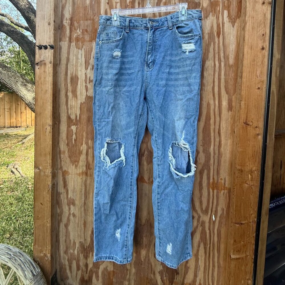 SHEIN Women's Blue and Navy Jeans